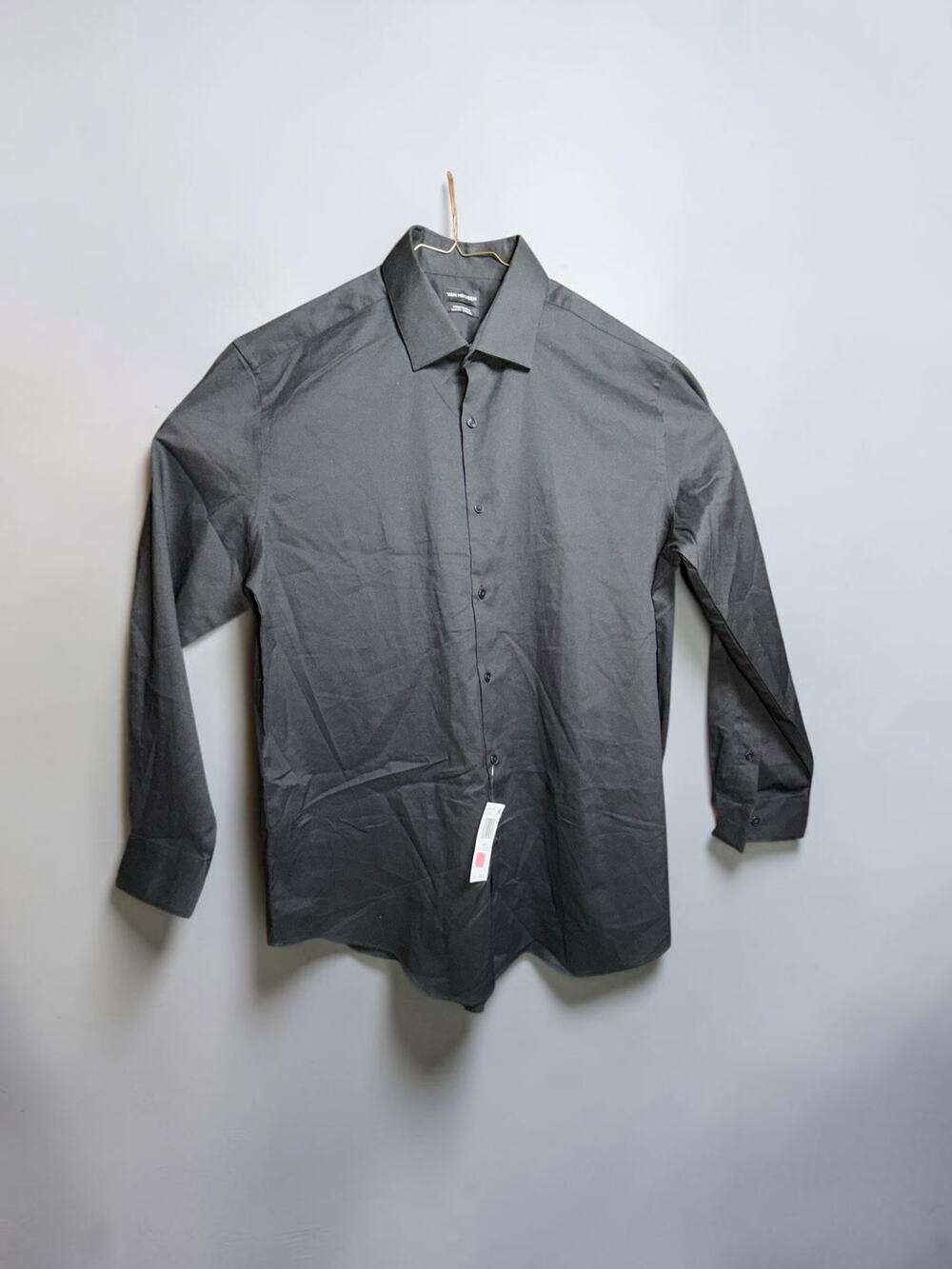 Van Heusen Black Long Sleeve Botton Down Dress Shirt XL 17” - 17 1/2” 32/33